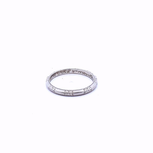 Vintage $350 Platinum Wedding Band