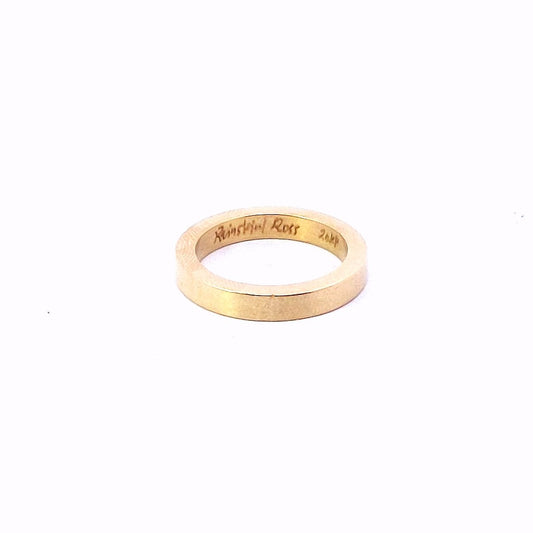 22K Yellow Gold Reinstein Ross Square Stackable Shape Wedding Band