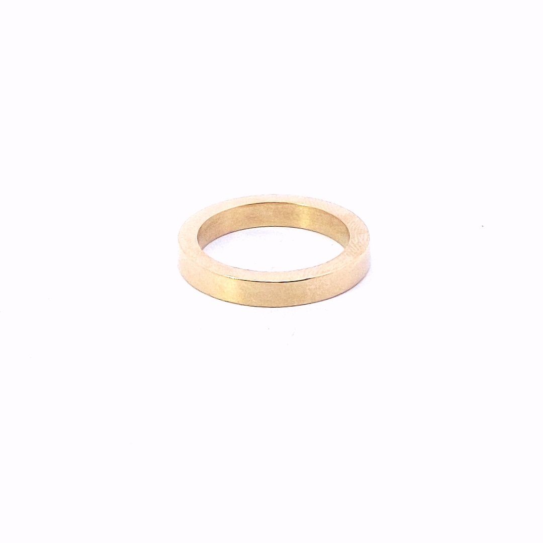 22K Yellow Gold Reinstein Ross Square Stackable Shape Wedding Band