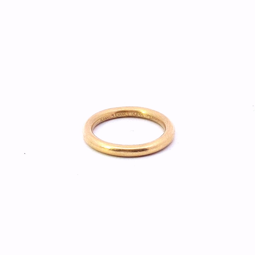 22K Yellow Gold Reinstein Ross Round Stackable Wedding Band