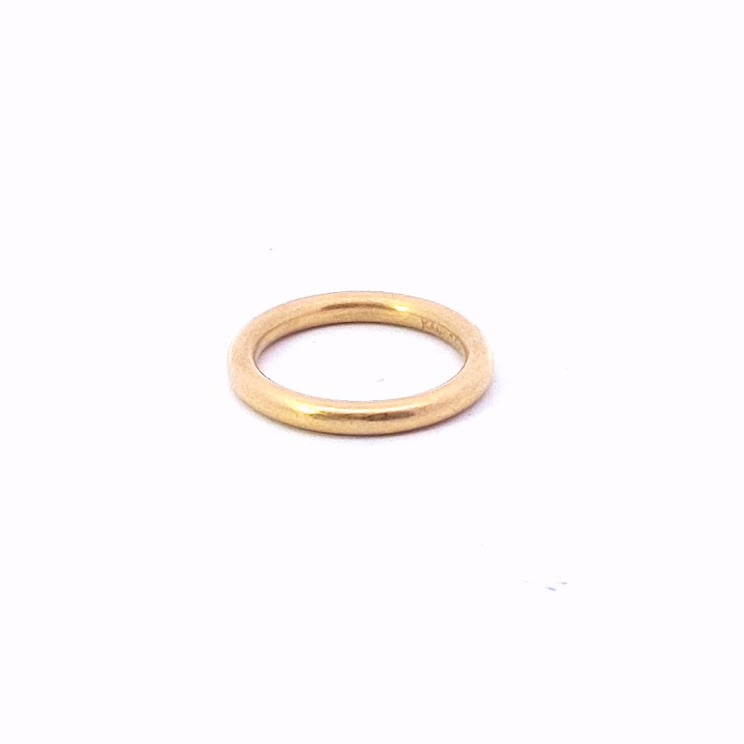 22K Yellow Gold Reinstein Ross Round Stackable Wedding Band