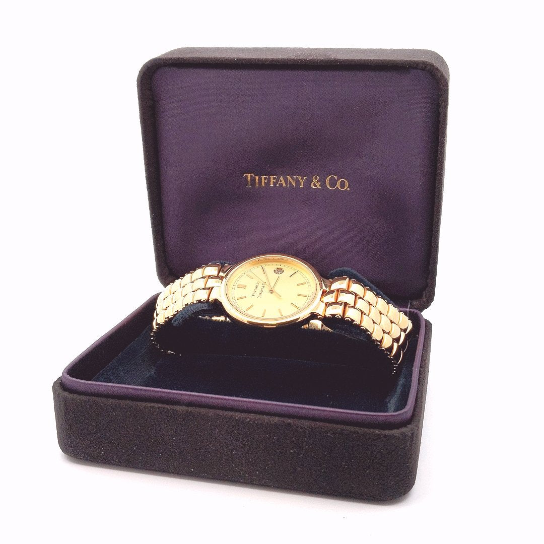 Tiffany & Co. 10 Micron Gold Plated Portfolio Quartz Watch