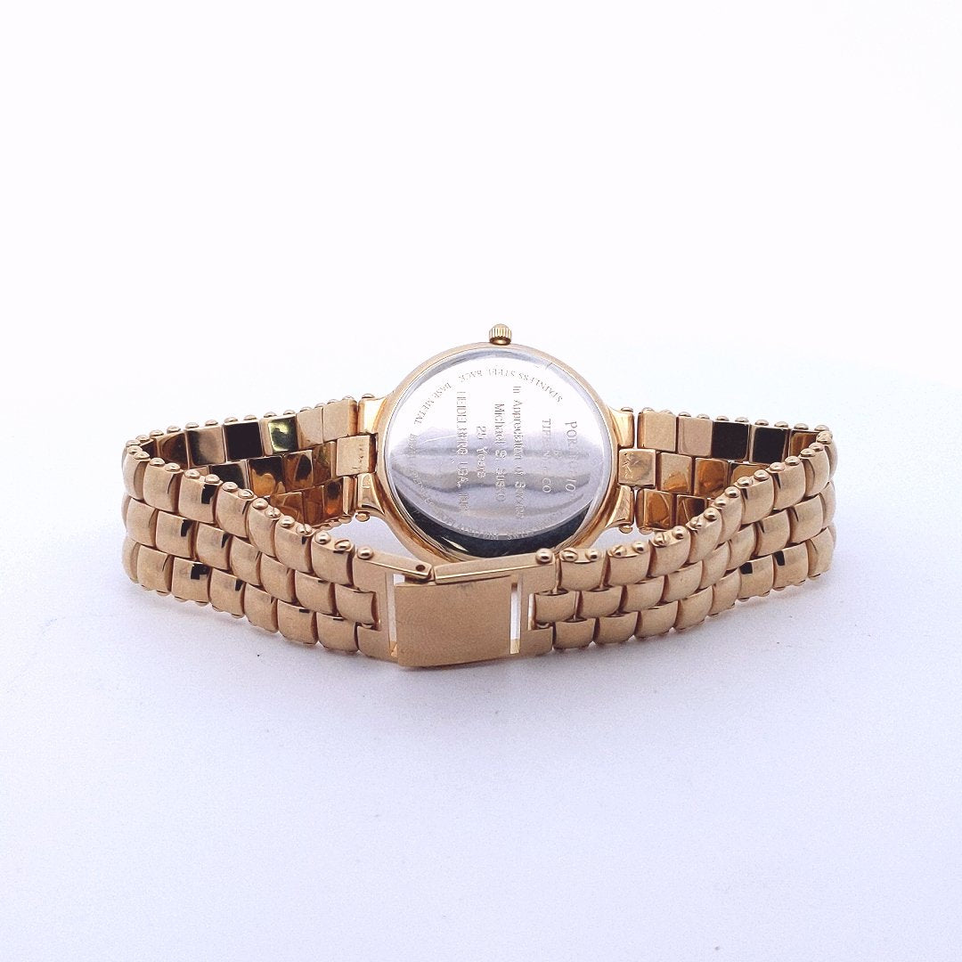 Tiffany & Co. 10 Micron Gold Plated Portfolio Quartz Watch