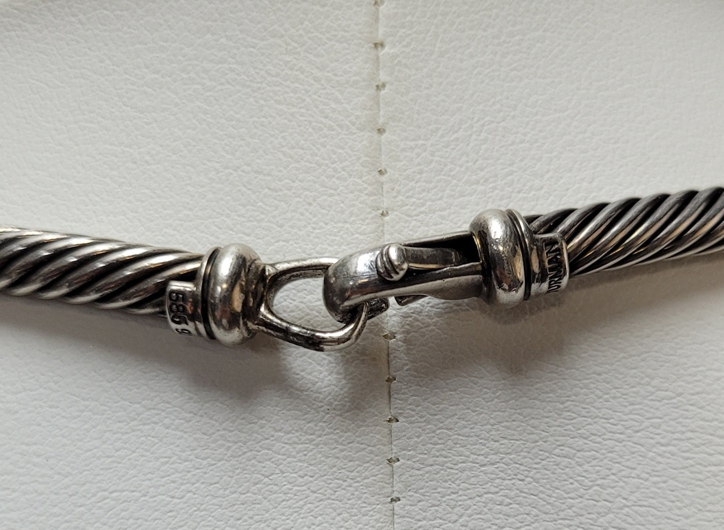 18K Yellow Gold Sterling Silver David Yurman Pearl Cable Necklace
