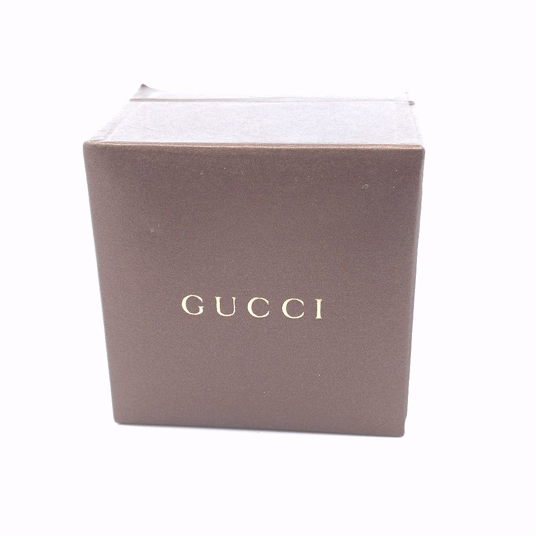 Designer $450 Gucci Gold Plated Lion Head Purple Crystal Ring