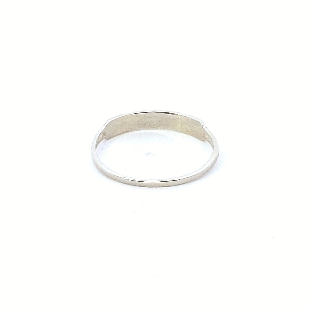 Estate $200 14K White Gold Geometric Greek Style Ring