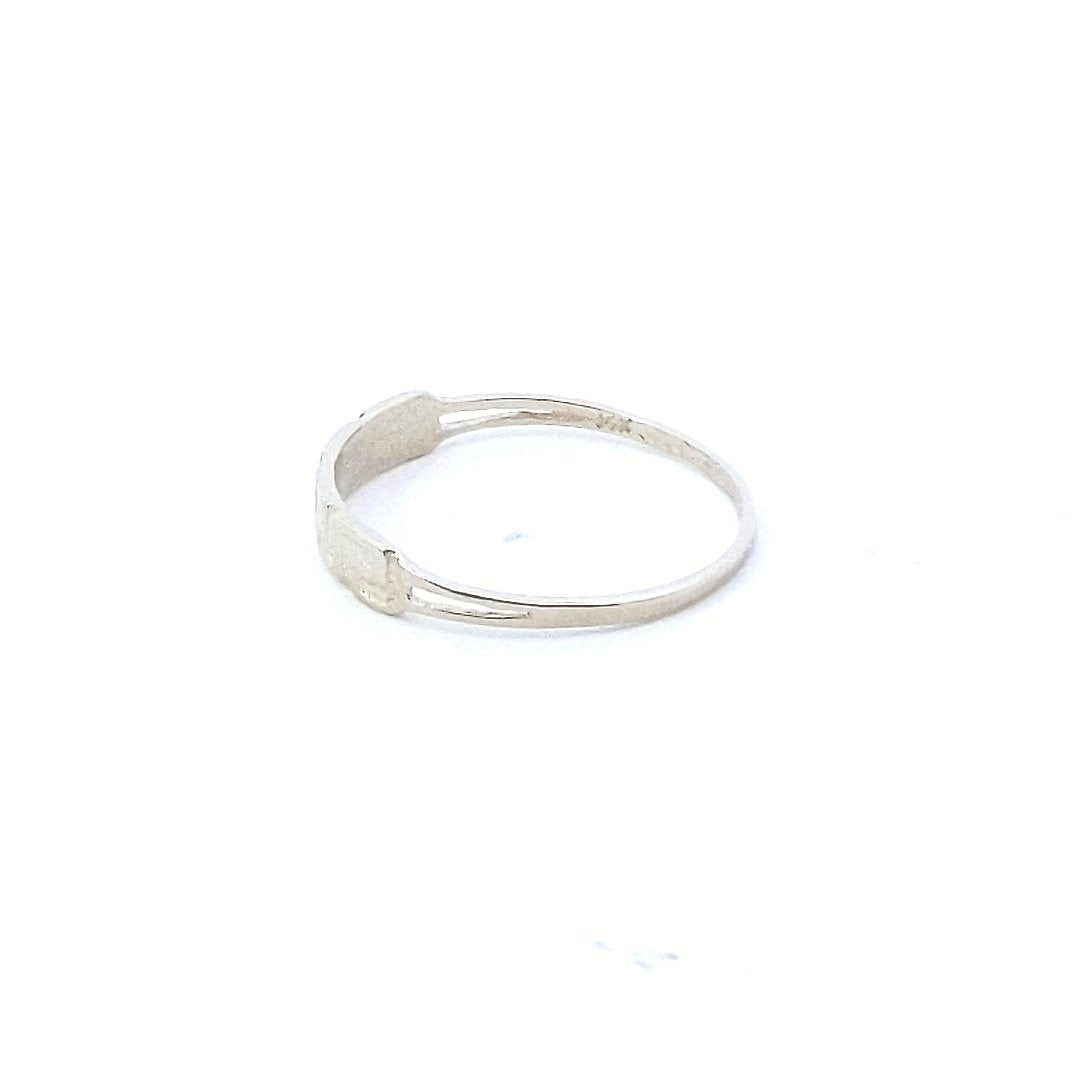 Estate $200 14K White Gold Geometric Greek Style Ring