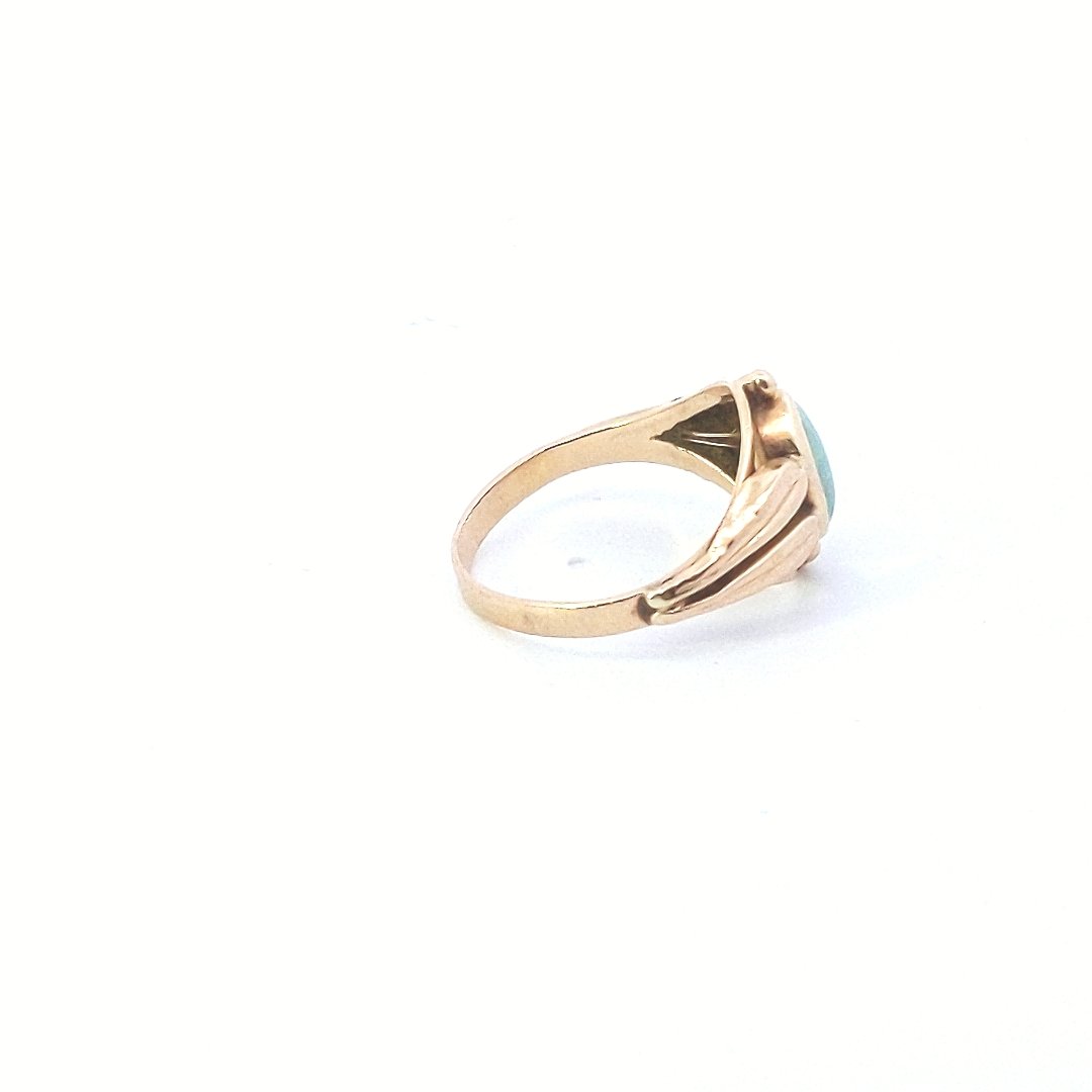 Antique 14K Yellow Gold Binder Brothers Inc Opal Ring