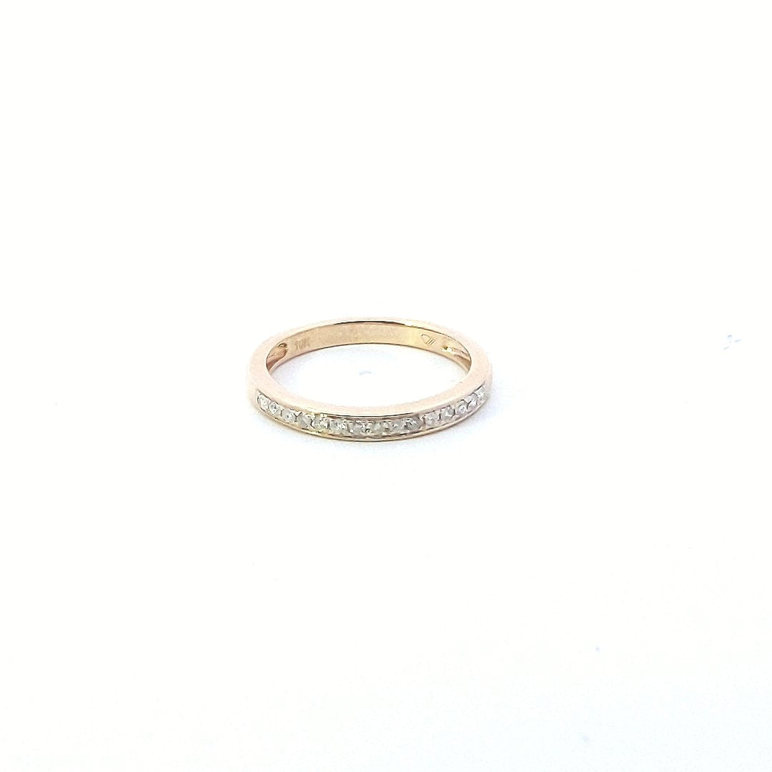 Estate $600 10K Yellow Gold Diamond Engagement Ring Set