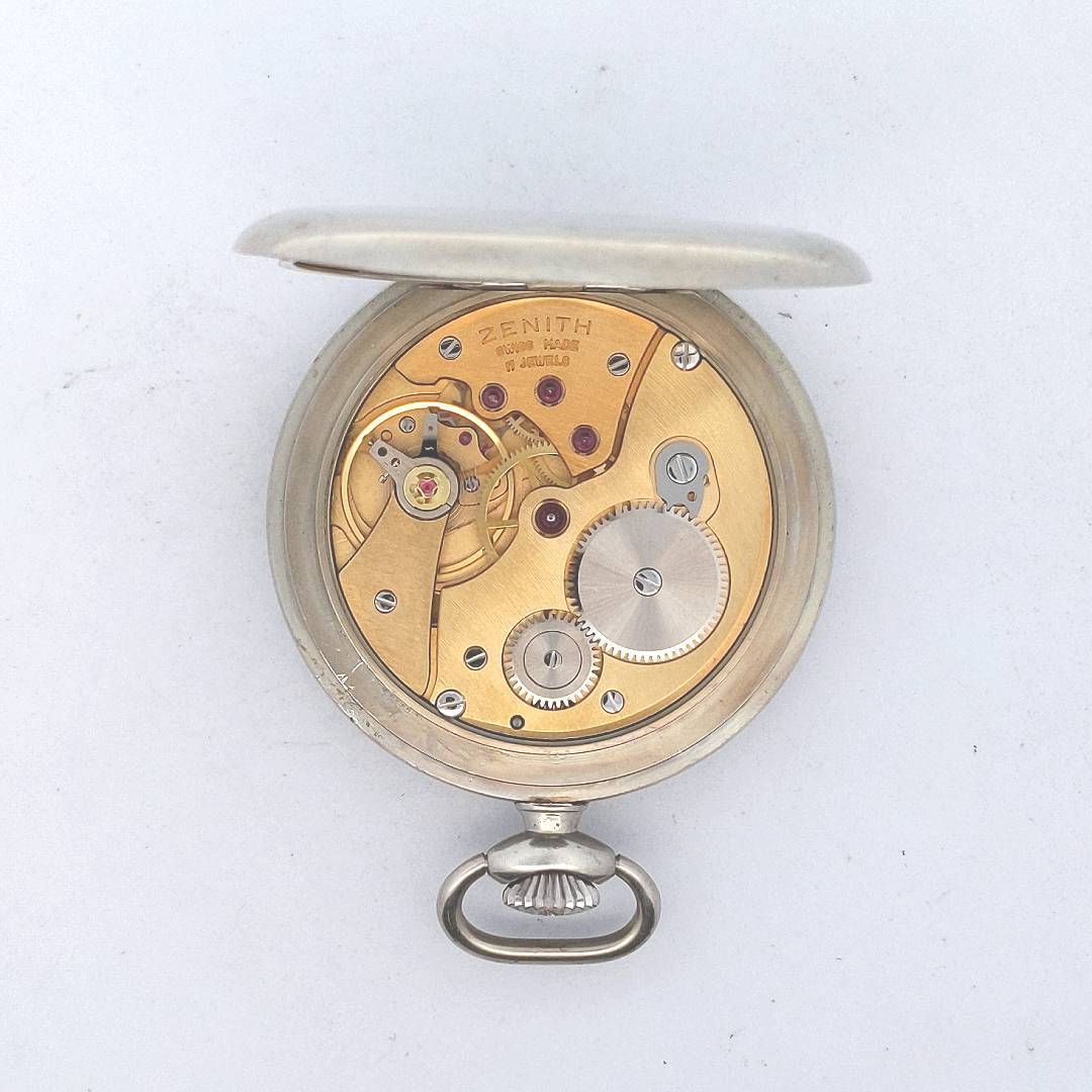 Designer $300 Base Metal Case Zenith 17J Pocket Watch