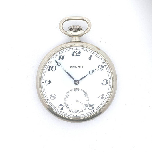 Designer $300 Base Metal Case Zenith 17J Pocket Watch