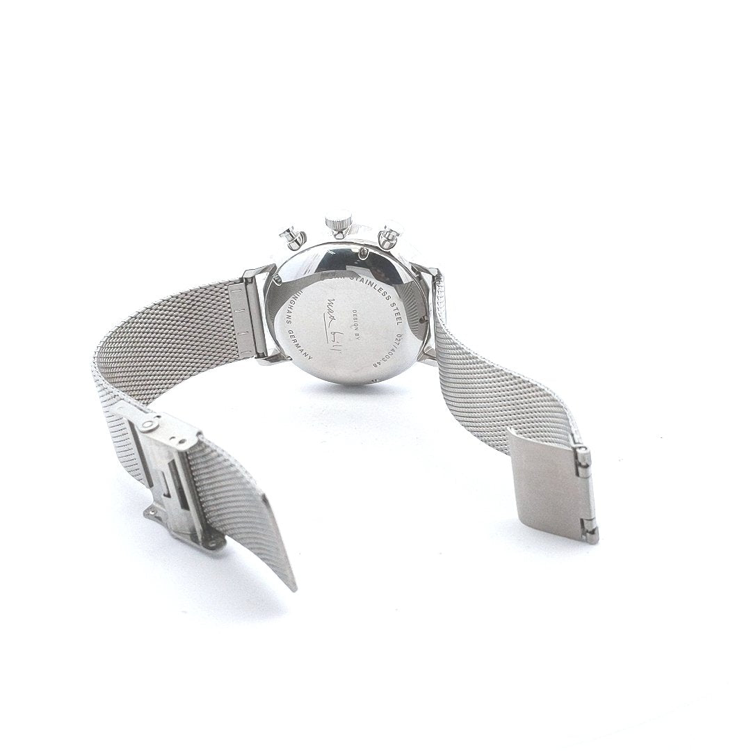 Stainless Steel Junghans Max Bill Chronoscope Automatic Watch