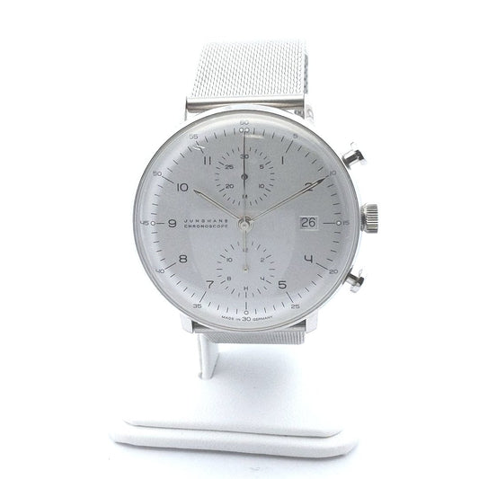 Stainless Steel Junghans Max Bill Chronoscope Automatic Watch