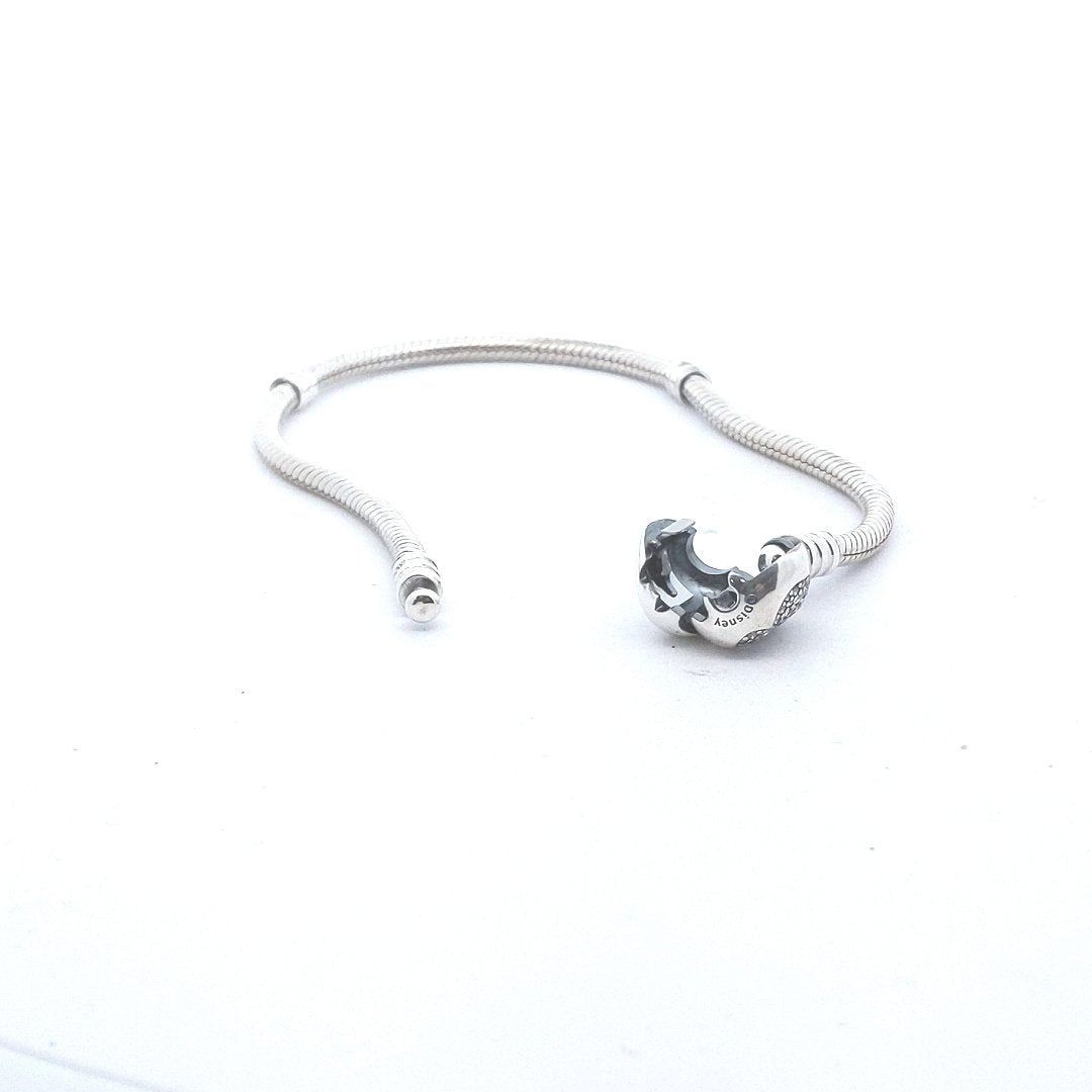 Designer $70 Sterling Pandora Disney Clasp VZ Mickey Bracelet