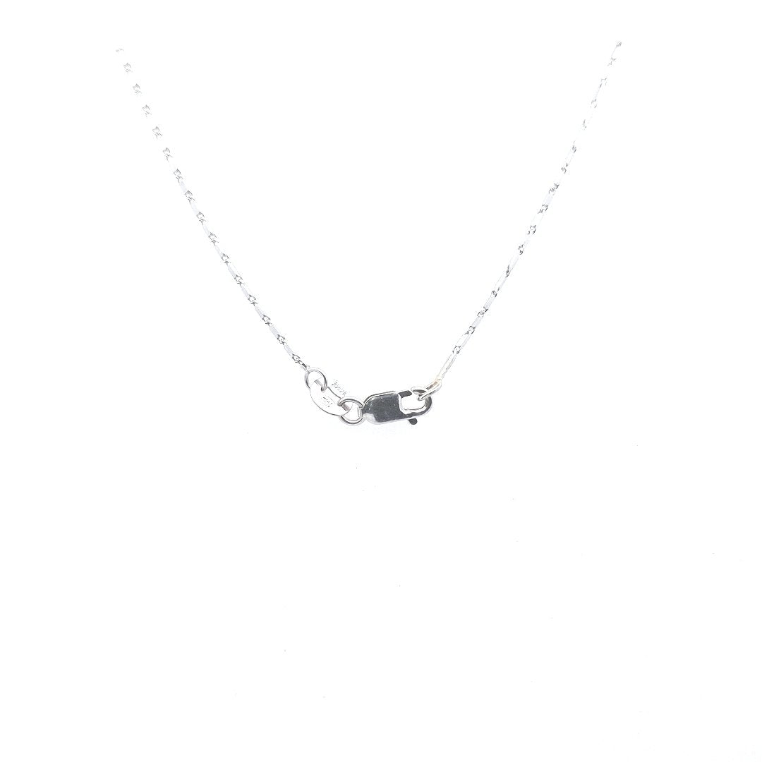 Estate $550 14K White Gold Diamond Heart Necklace