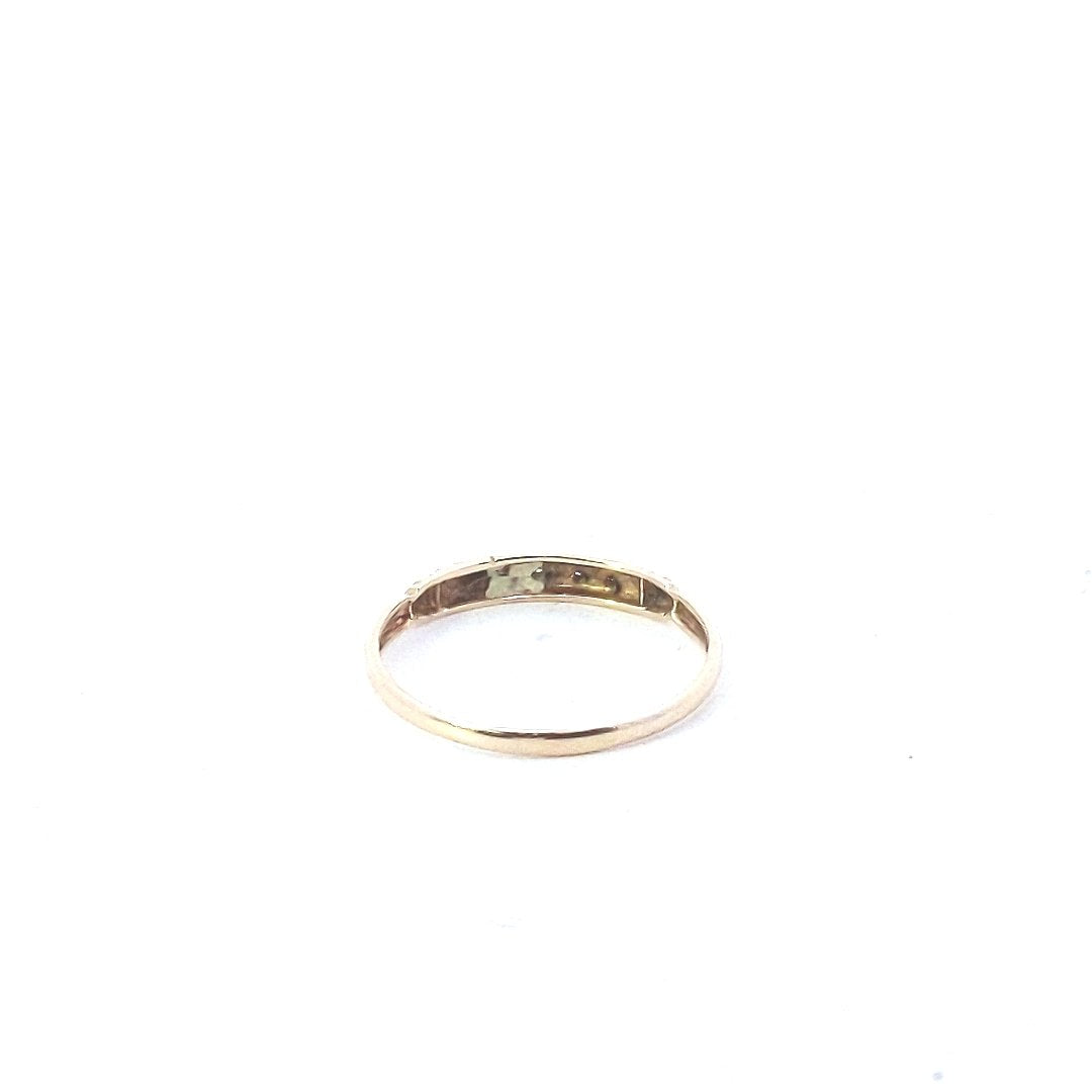 Vintage $200 14K Two Tone Gold Diamond Band