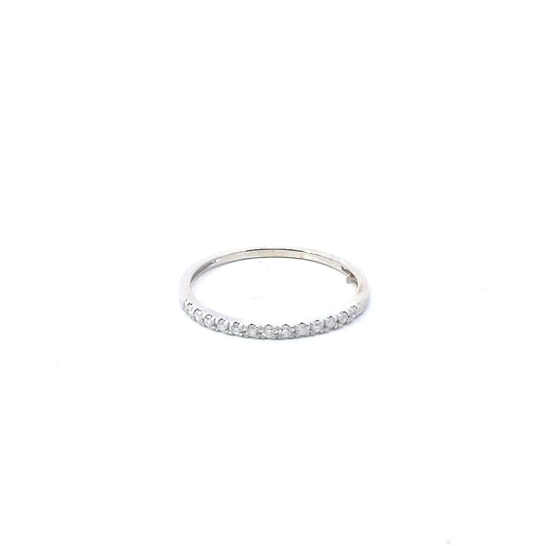 Estate $600 14K White Gold Diamond Engagement Wedding Ring Set