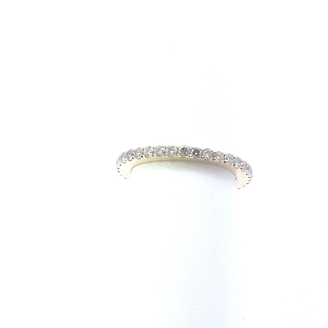 Designer $900 18K Yellow Gold Round Diamond Eternity Band