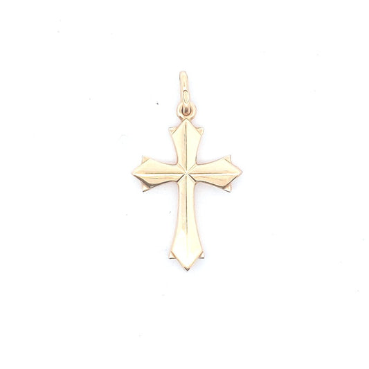 Estate $300 18K Yellow Gold Cross Pendant