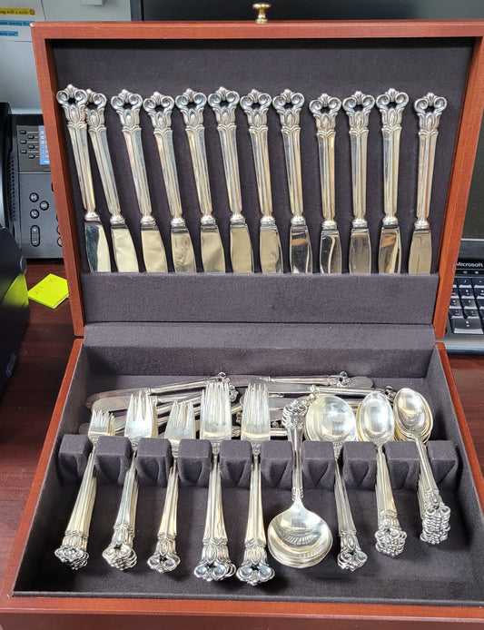Monica by Cohr Danish Sterling Silver Flatware Service For 12 x 8 107 Pieces