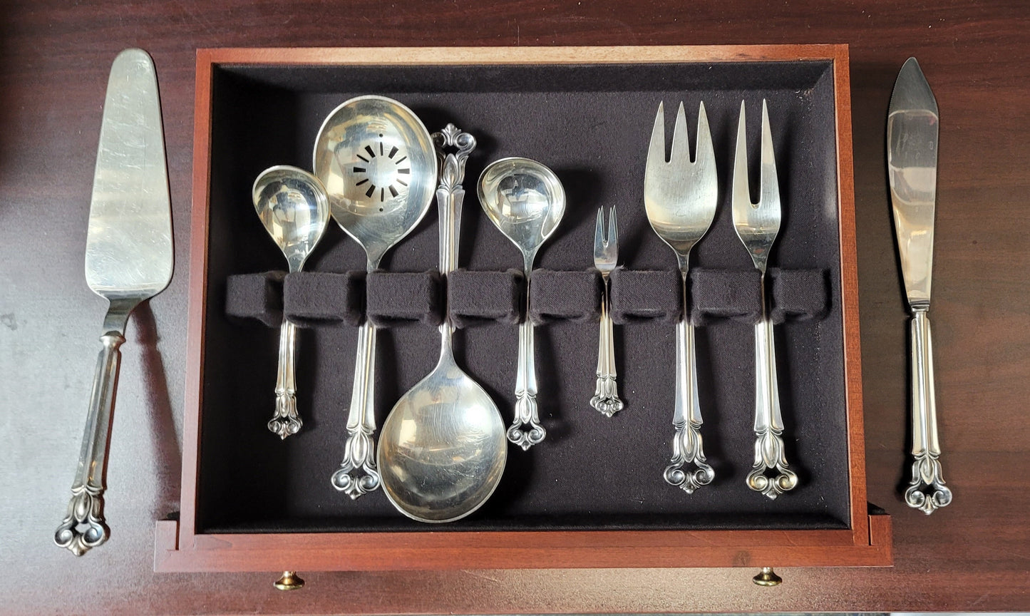 Monica by Cohr Danish Sterling Silver Flatware Service For 12 x 8 107 Pieces