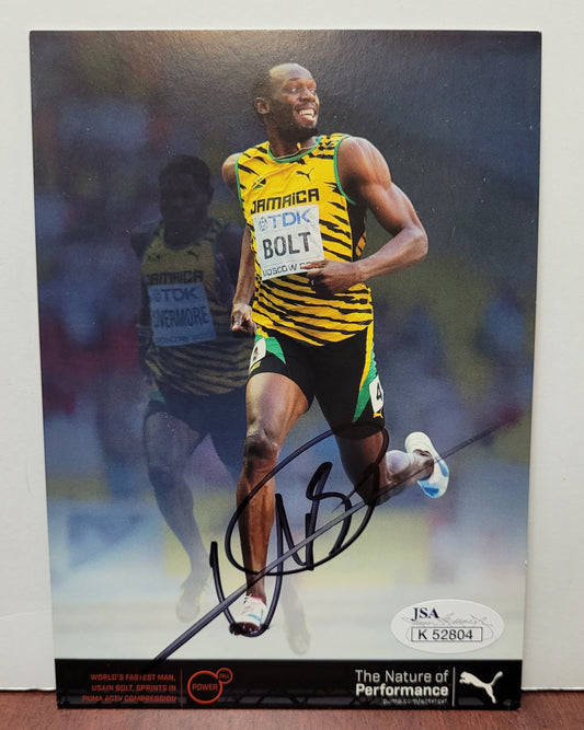 Usain Bolt Signed Advert