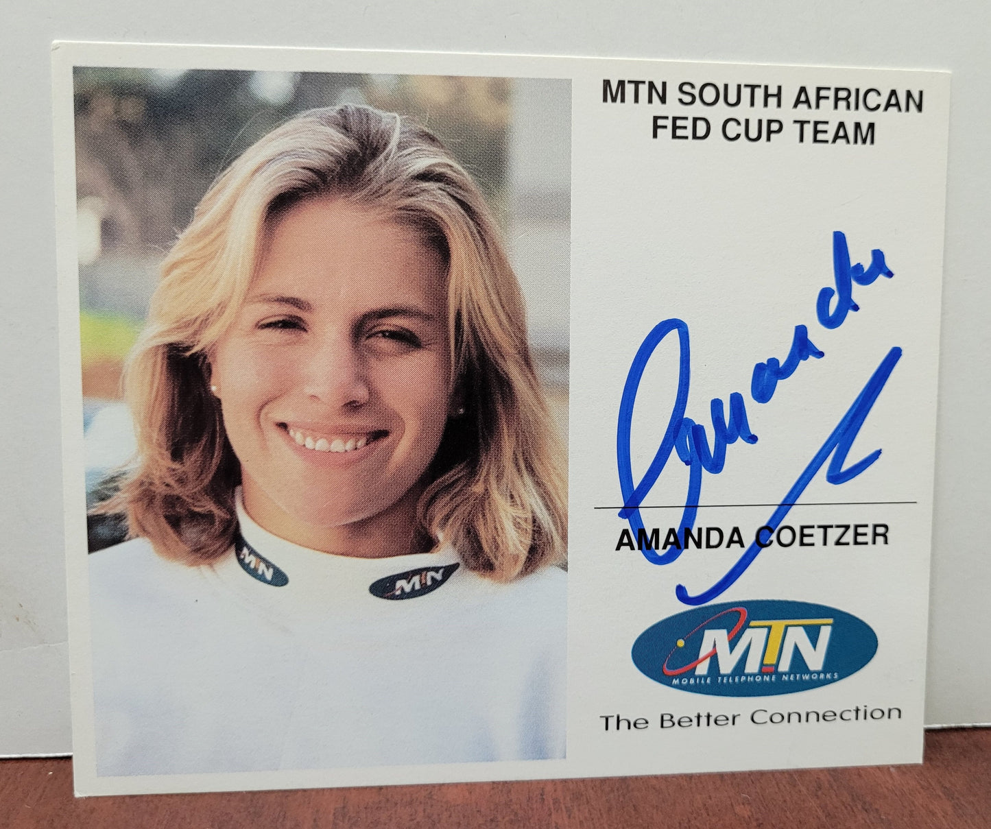 Amanda Coetzer Signed Card