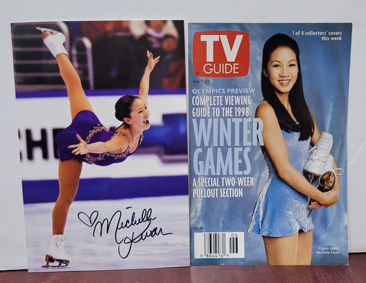 Michelle Kwan Postcard and TV Guide Cover