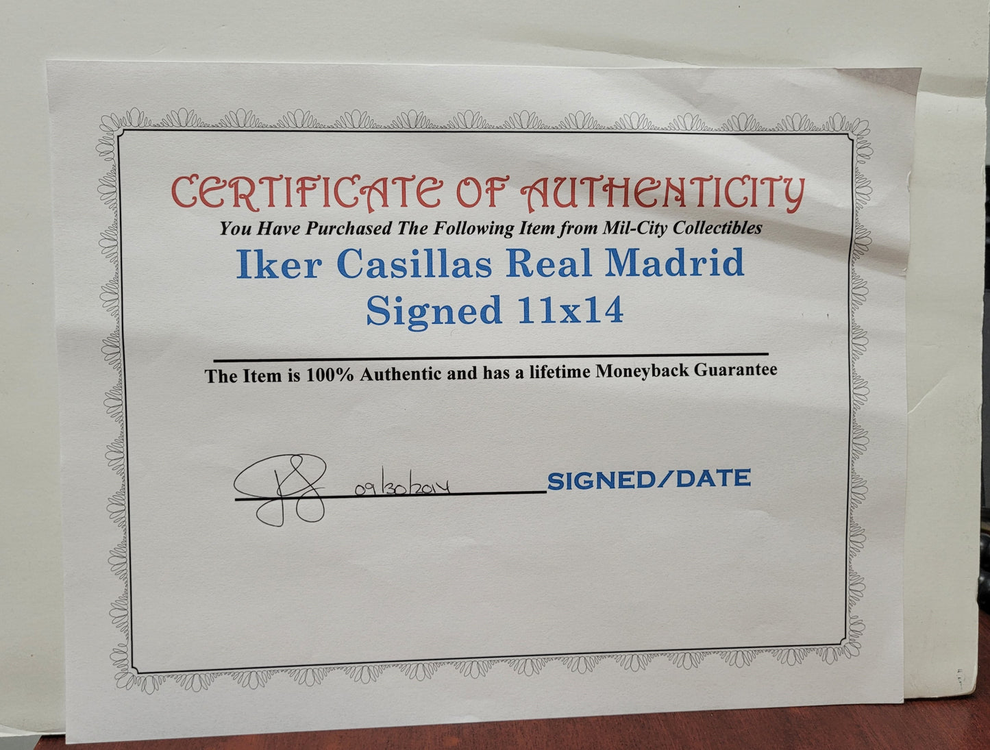 Iker Casillas Real Madrid Signed Photo