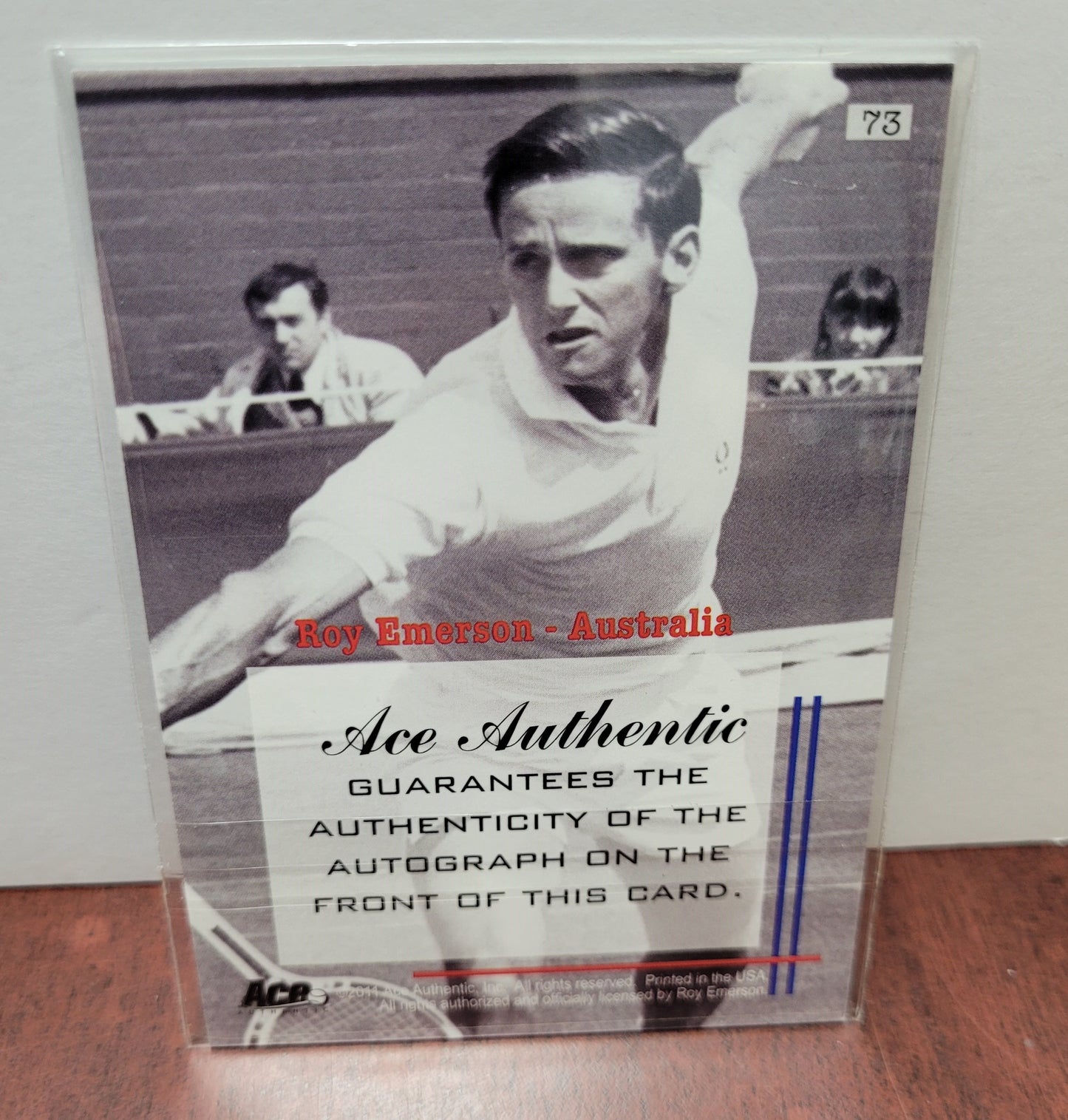Roy Emerson Signed Card