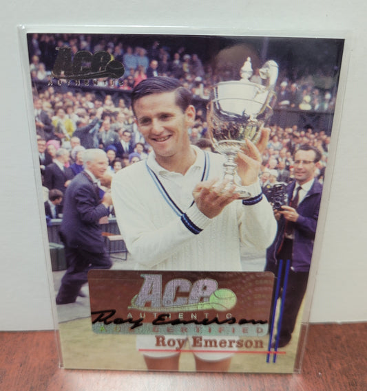 Roy Emerson Signed Card