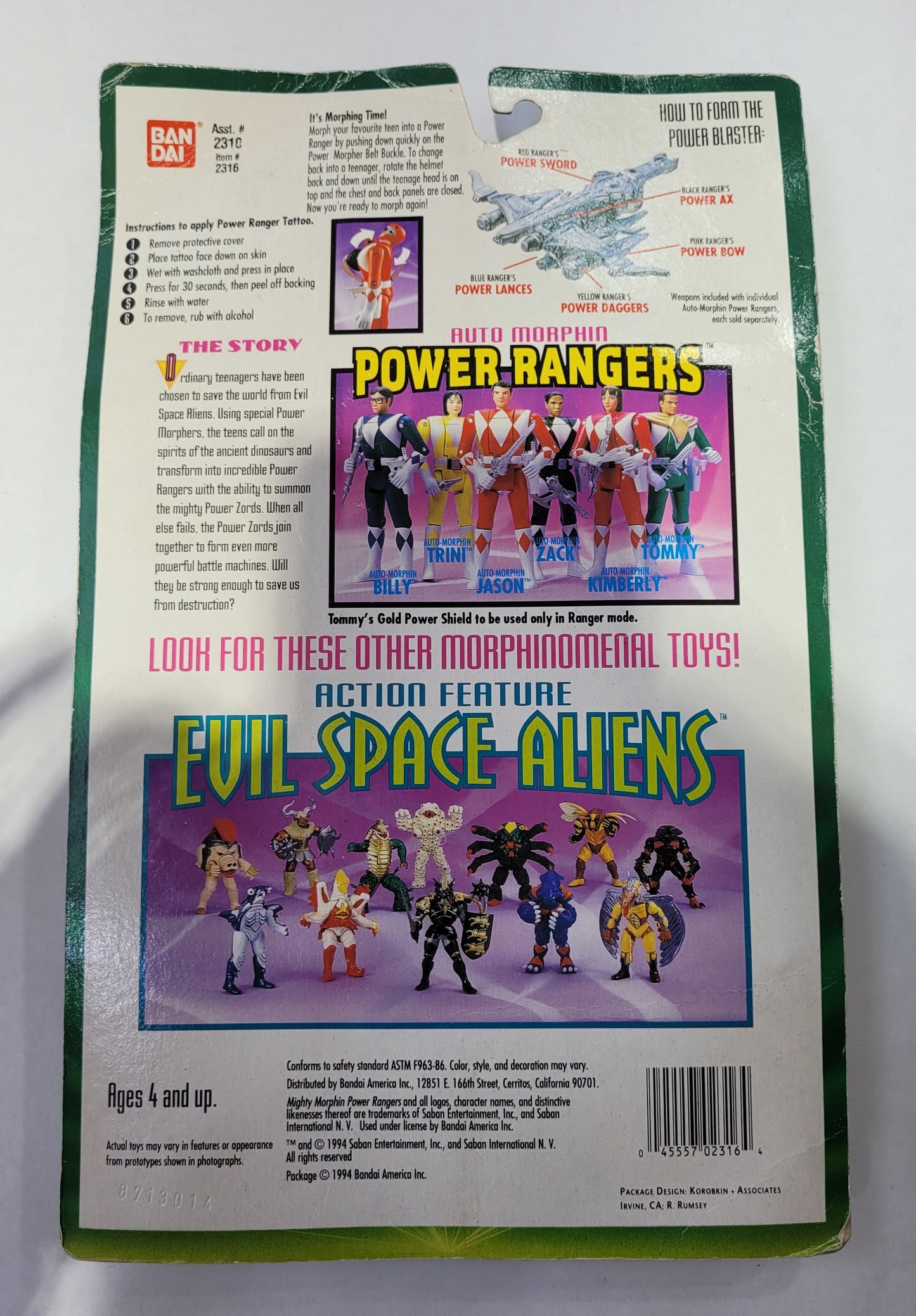 Green Power Ranger Toy