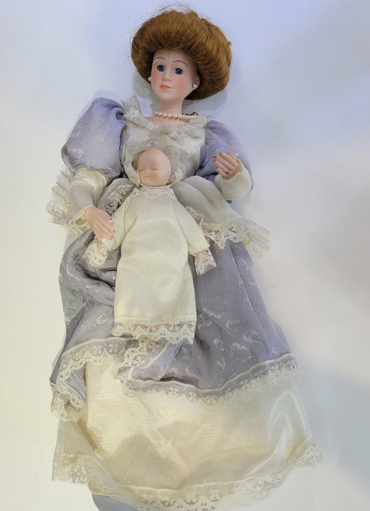 Porcelain Doll and Baby