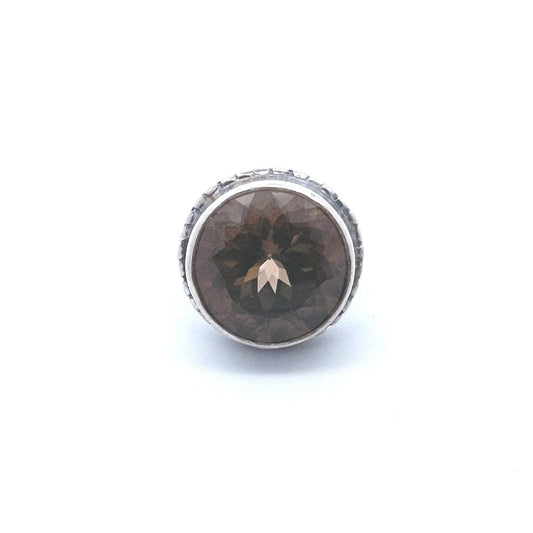 Designer $100 EXEX  By Claudia Agudelo Sterling Smokey Quartz Ring