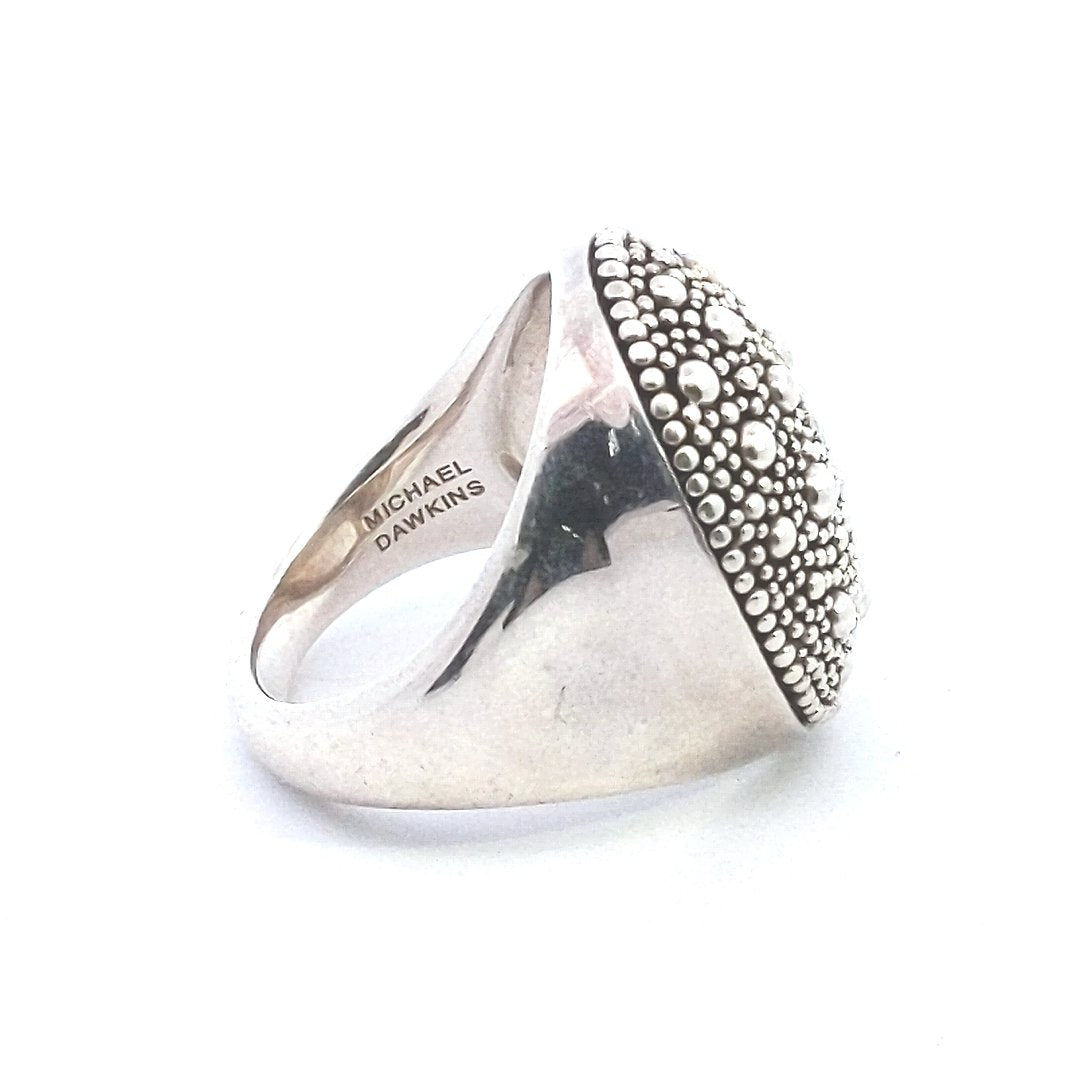 Designer $140 Michael Dawkins Sterling Starry Night Ring