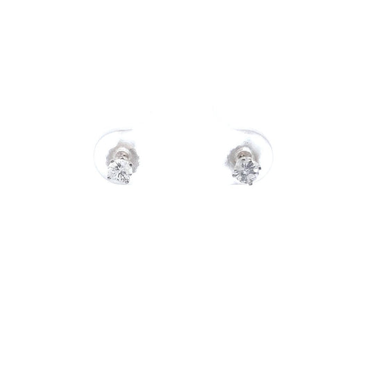 Estate $200 14K White Gold Diamond Stud Earrings