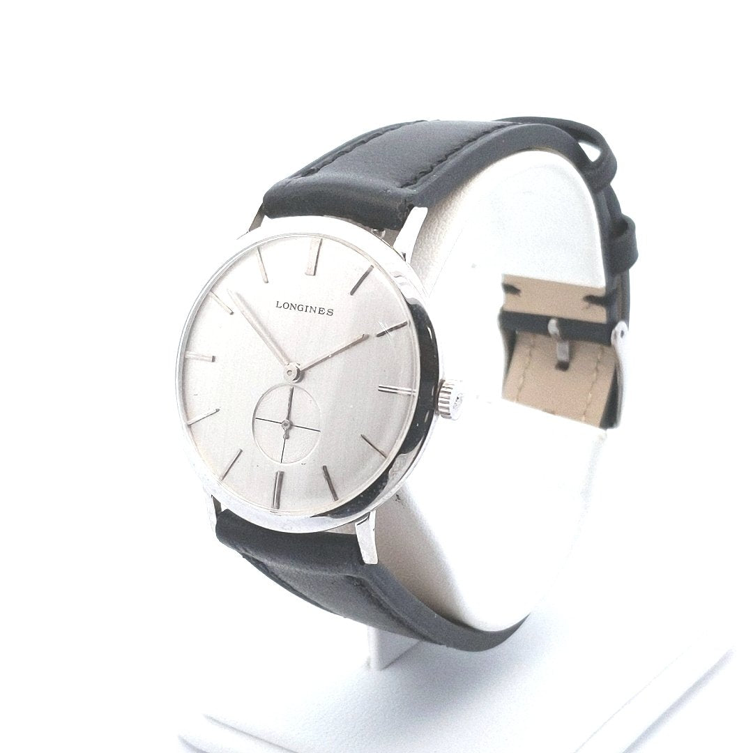 Vintage $700 14K White Gold Longines Manual Wind Watch