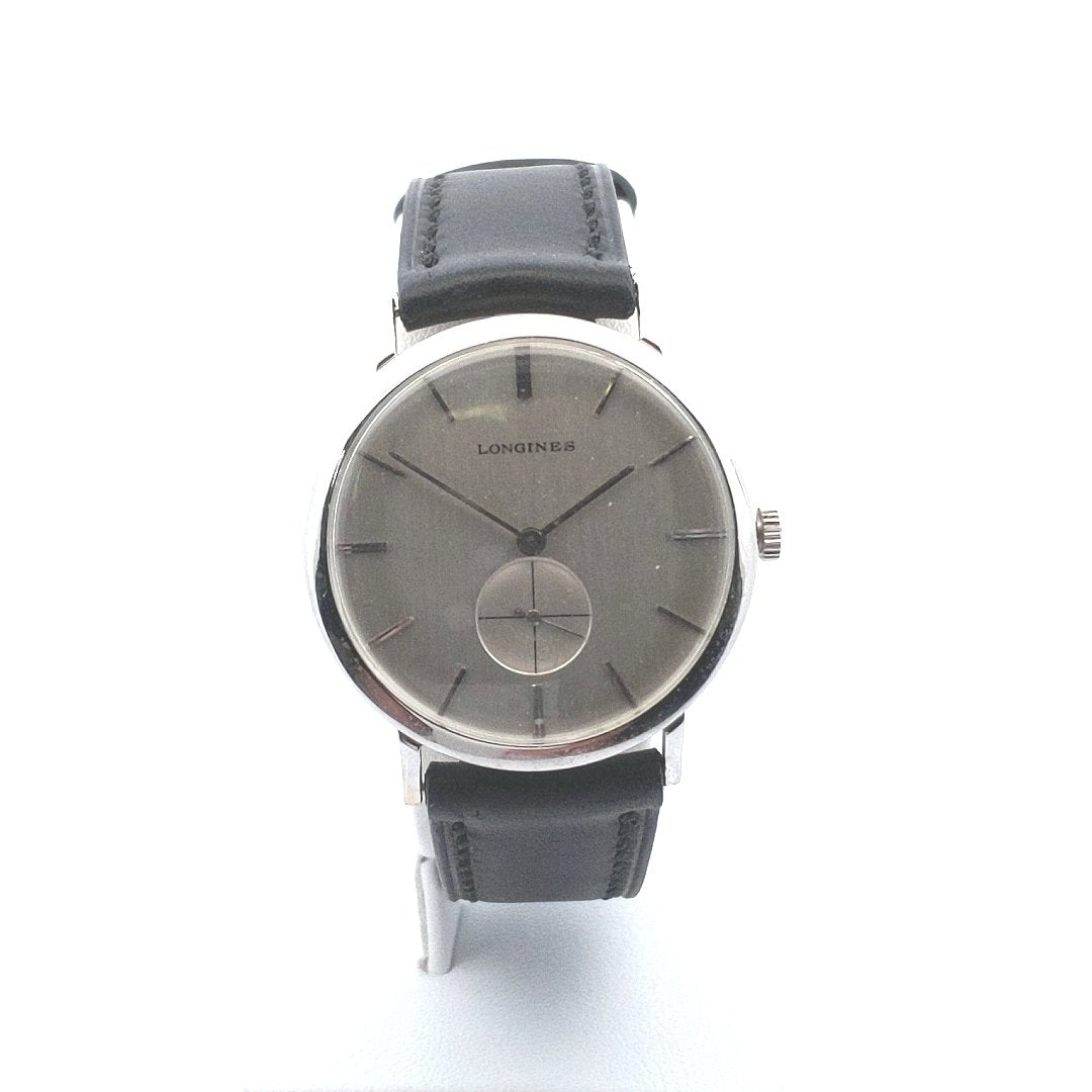 Vintage $700 14K White Gold Longines Manual Wind Watch