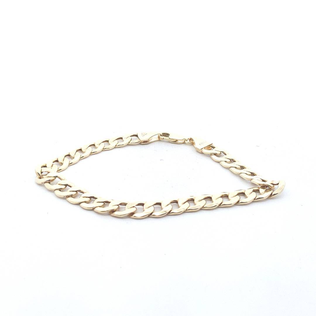 Estate $800 10K Yellow Gold Curb/Cuban Link Bracelet