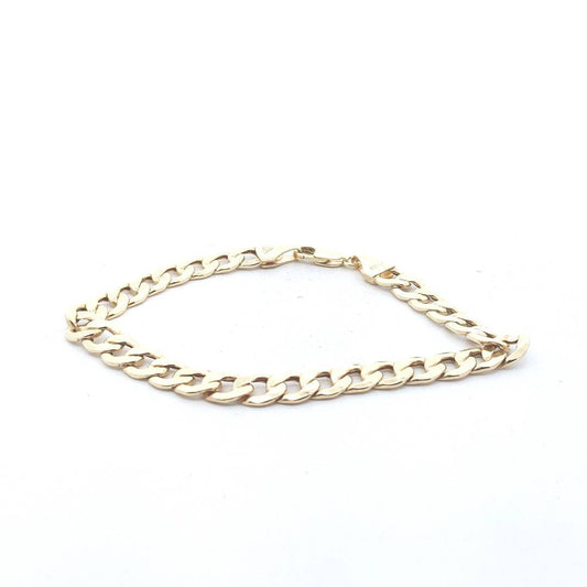 Estate $800 10K Yellow Gold Curb/Cuban Link Bracelet