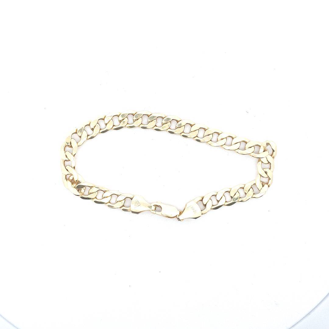 Estate $800 10K Yellow Gold Curb/Cuban Link Bracelet