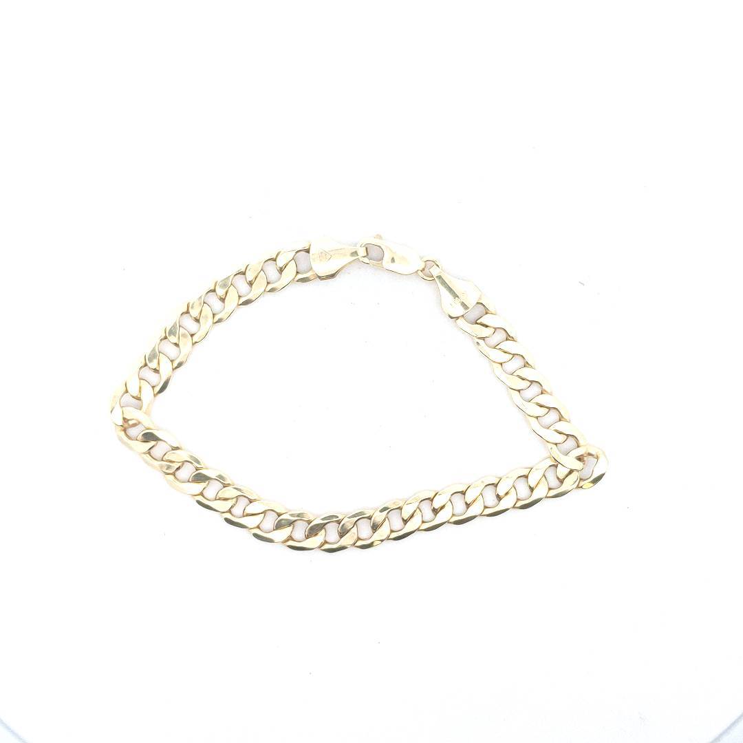 Estate $800 10K Yellow Gold Curb/Cuban Link Bracelet