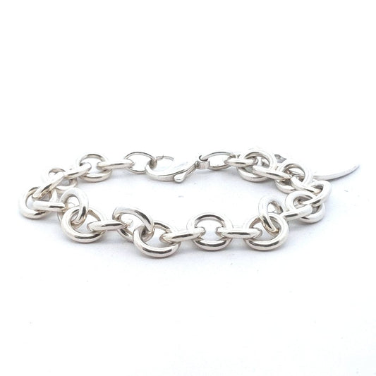 Designer $200 Tiffany & Co. Sterling Heart Tag Bracelet