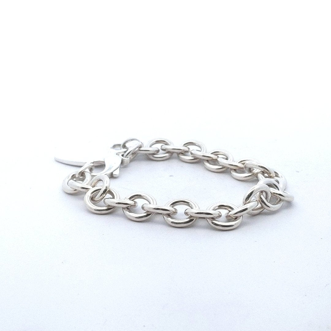Designer $200 Tiffany & Co. Sterling Heart Tag Bracelet