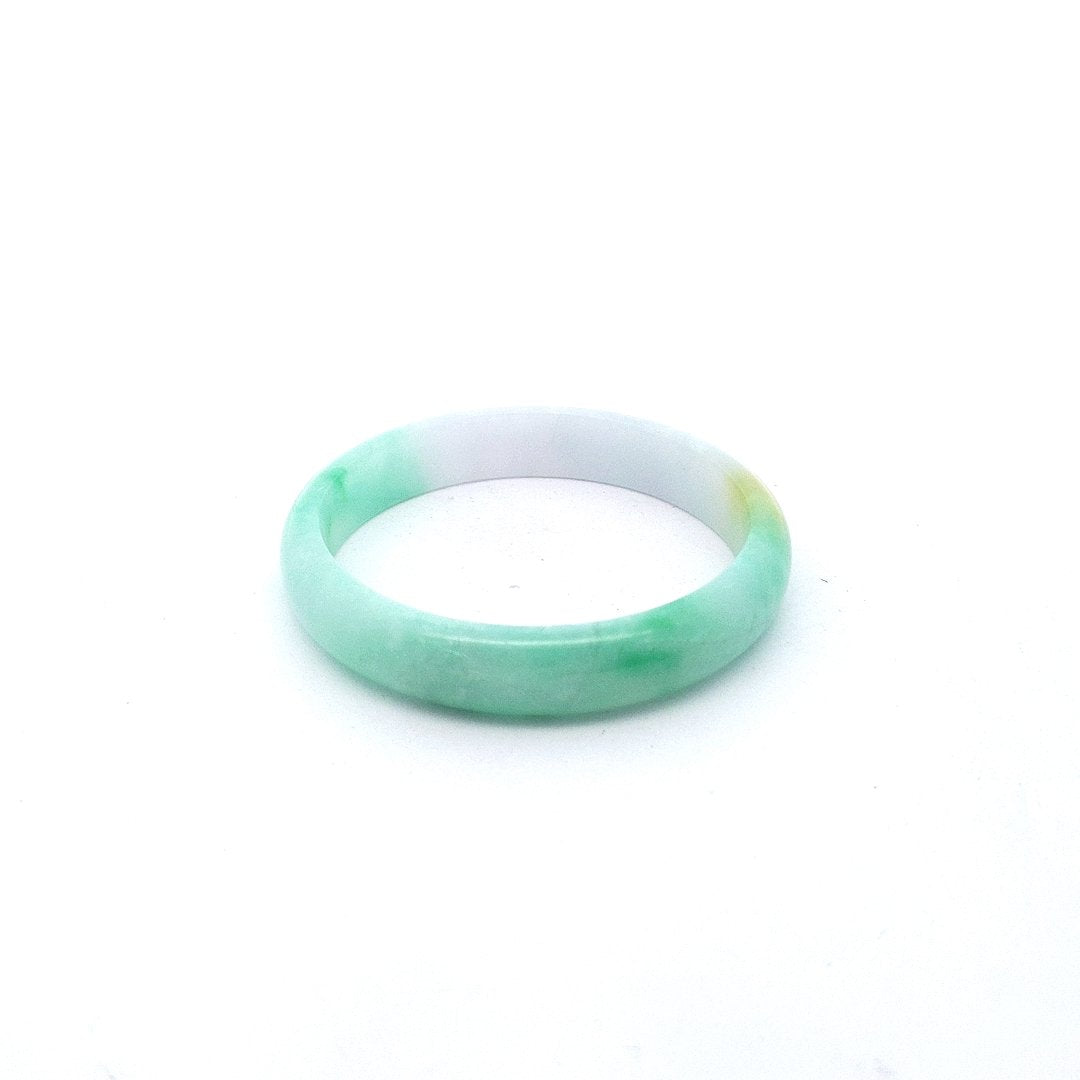 Estate $300 VariegatedJade Cuff Bracelet