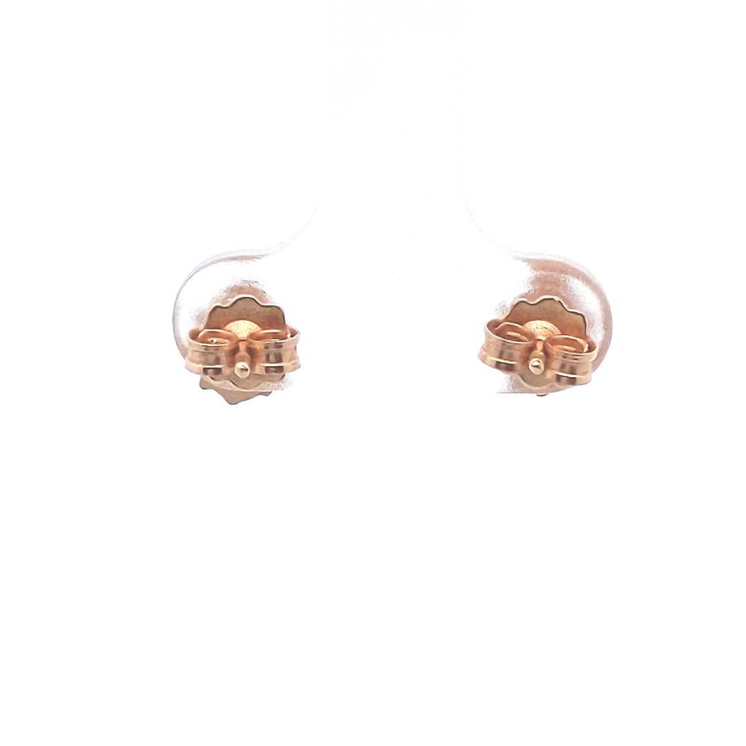 Estate $170 18K Yellow Gold Red Enamel Lady Bug Stud Earrings