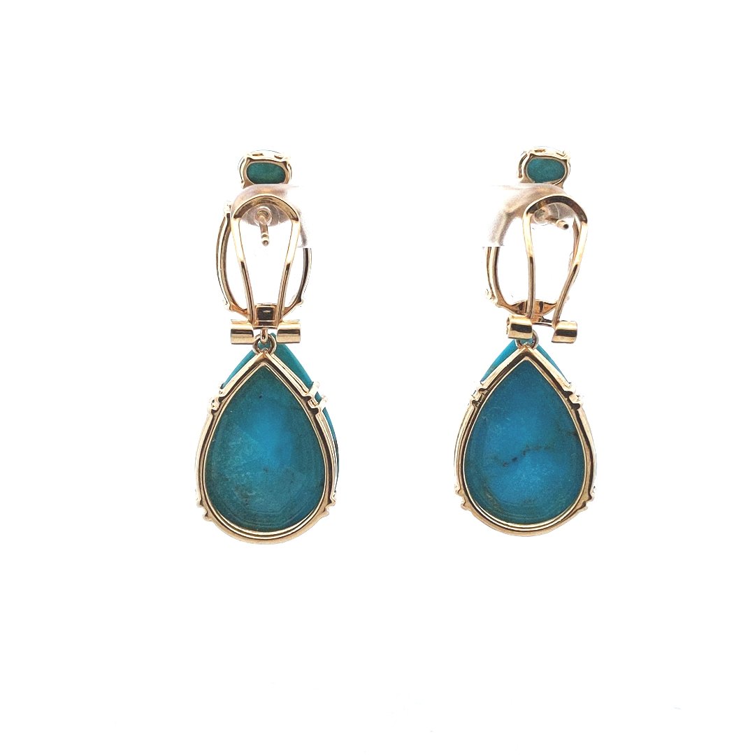 Designer Bounkit Turquoise & Quartz Fashion Earrings