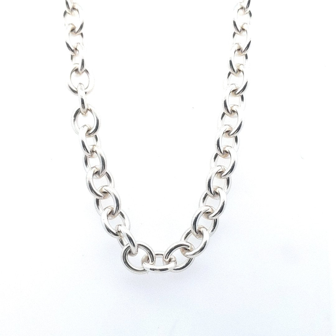 Designer $500 Tiffany & Co. Sterling Silver Heart Tag Toggle Necklace