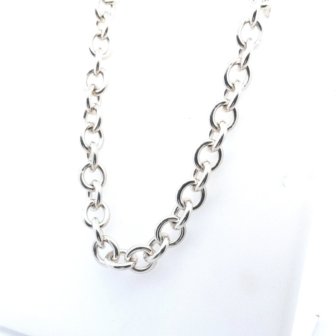 Designer $500 Tiffany & Co. Sterling Silver Heart Tag Toggle Necklace