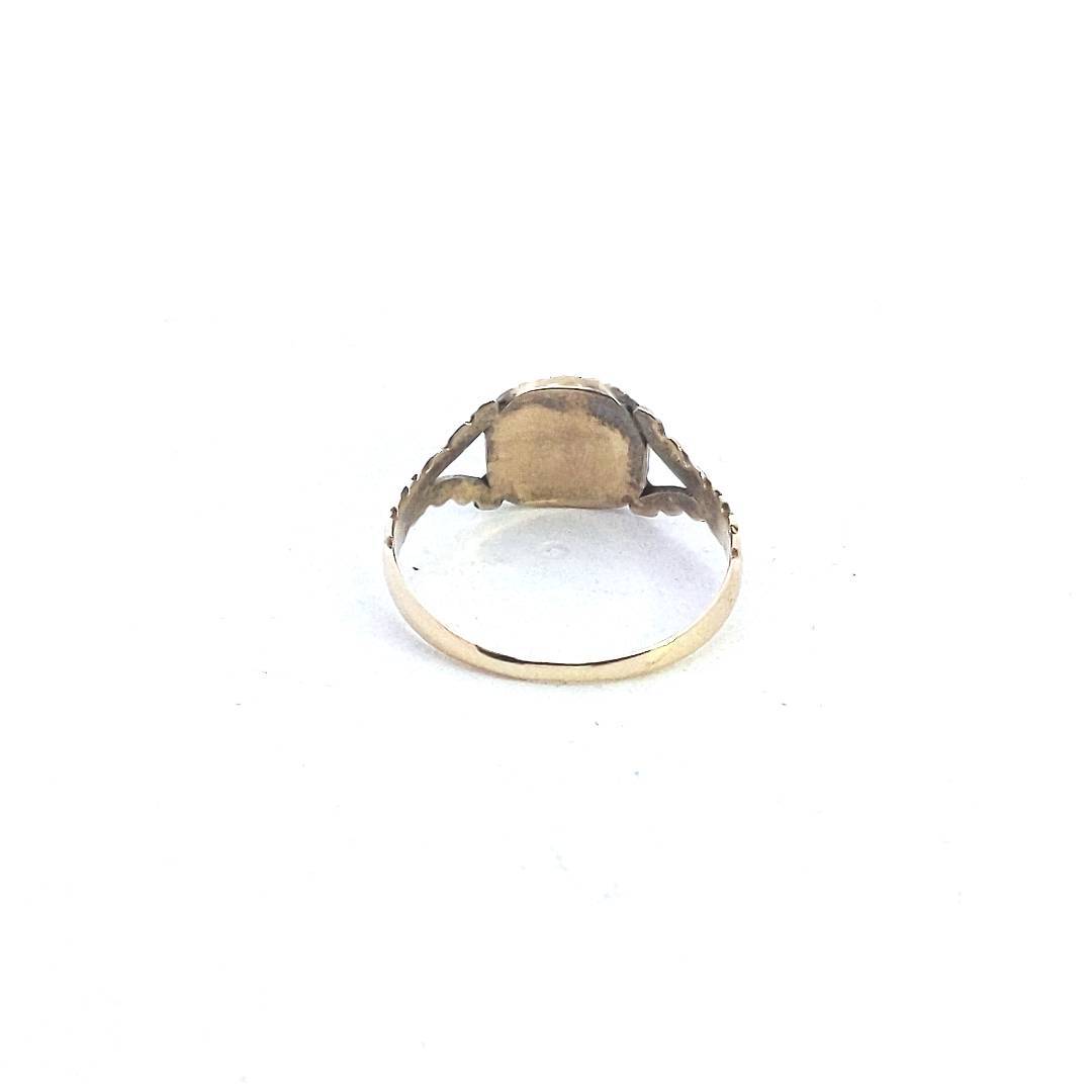 Antique $400 14K yellow Gold Georgian Coral Ring